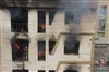تصویر آتش سوزی در برجی در سعادت آباد/ یک آتش‌نشان مصدوم شد 